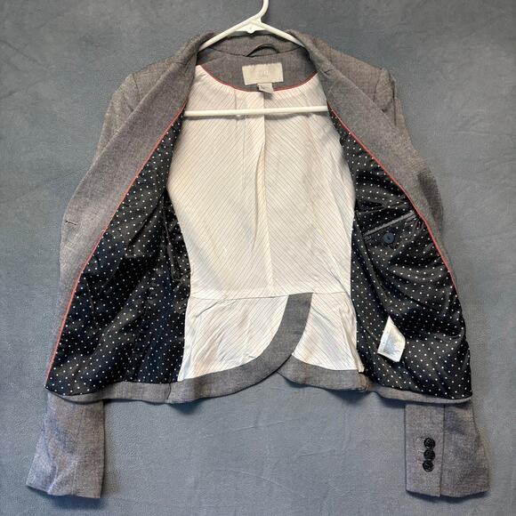 H&M Tailored Gray Blazer – Women’s Size 4 Career Work Jacket Lightweight Modern - Picture 4 of 14